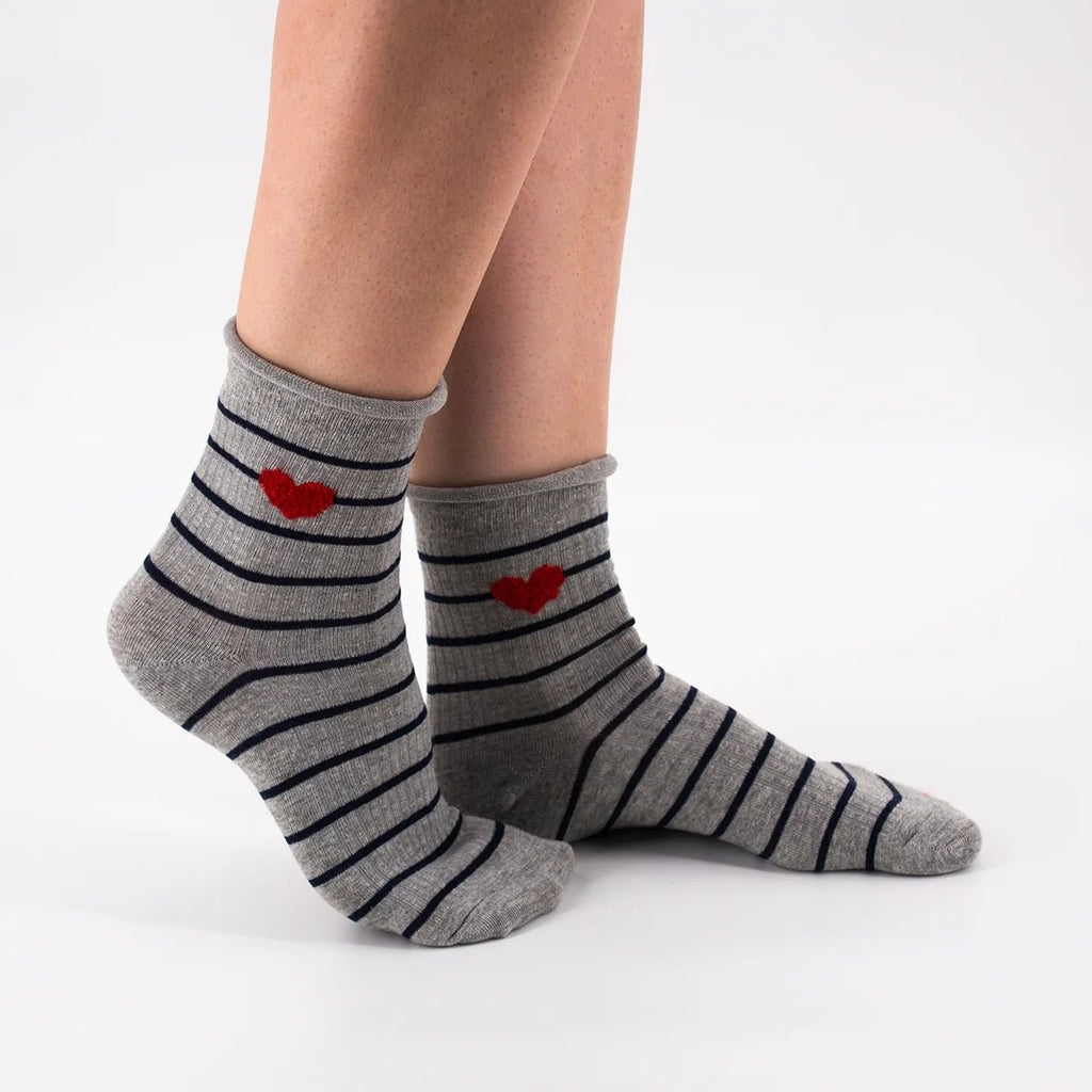 AMOUREUX Socks Grey/Navy (SOLD OUT)