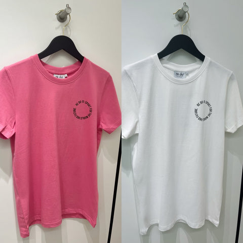 RE DO Classic Logo Tee (only 1 left: pink L!)