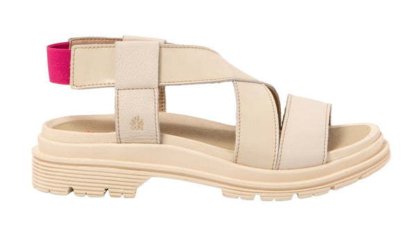 ART Birmingham Cross Sandal Cream-Pink Detail