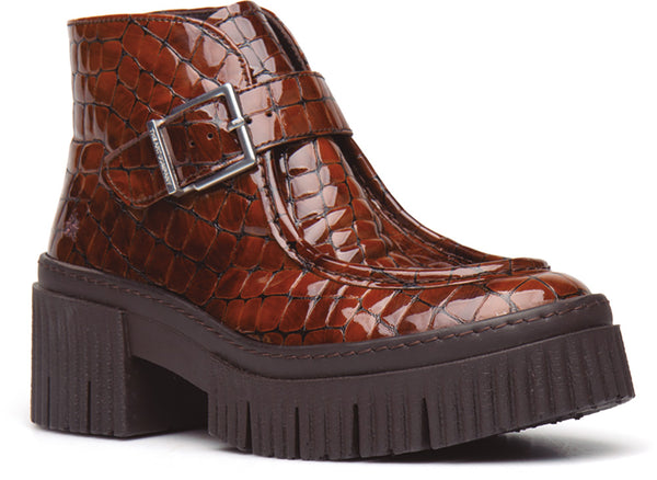 ART York Boot Buckle Shiny Croco Cuero
