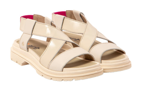 ART Birmingham Cross Sandal Cream-Pink Detail