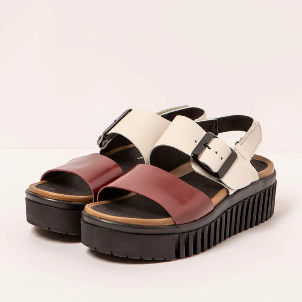 ART Brighton Buckle Sandal Multi Cream-Burdeos (SOLD OUT)