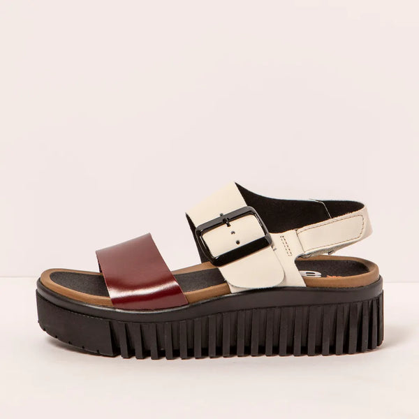 ART Brighton Buckle Sandal Multi Cream-Burdeos (SOLD OUT)