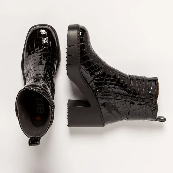 ART Berna Boot Buckle Croco Black