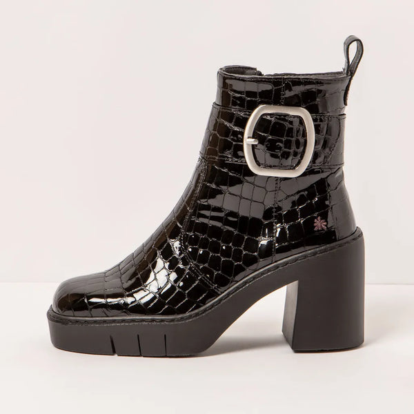 ART Berna Boot Buckle Croco Black