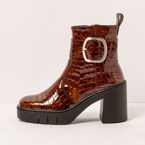 ART Berna Boot Buckle Shiny Croco Cuero