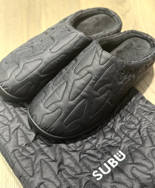 SUBU 'OUTLINE' in-/outdoor slipper Black (last pair: size 39-40!)