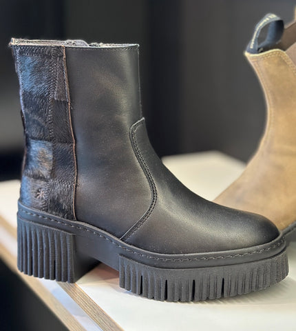 ART York Boot Black Patchwork