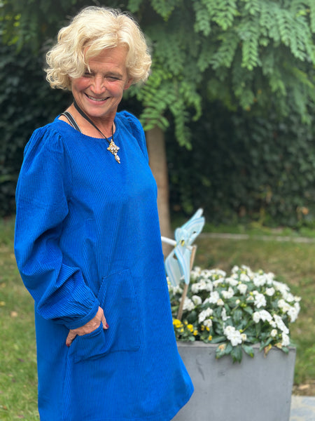 LOLLY'S LAUNDRY Carla Dress Neon Blue