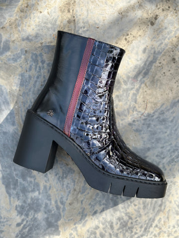 ART Berna Boot Shiny Croco Dark Grey/Black