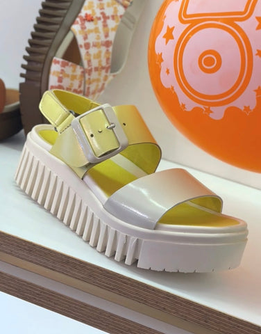 ART Brighton Buckle Sandal Multi Pale Yellow-Cream
