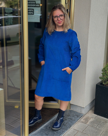 LOLLY'S LAUNDRY Carla Dress Neon Blue