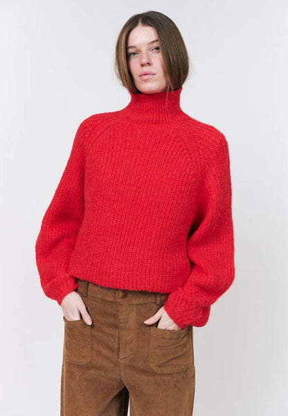 LOLLY'S LAUNDRY Elio Turtleneck Knit Red