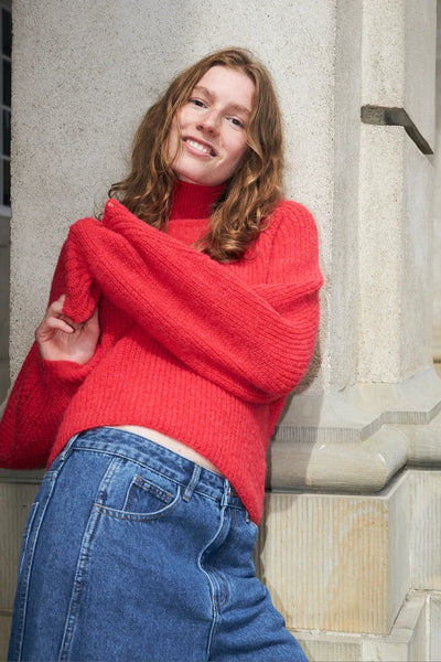 LOLLY'S LAUNDRY Elio Turtleneck Knit Red