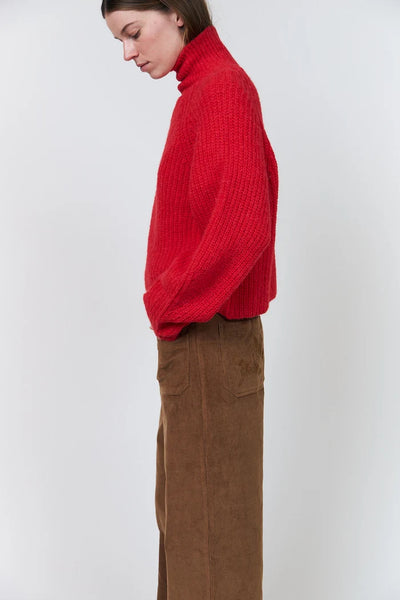 LOLLY'S LAUNDRY Elio Turtleneck Knit Red