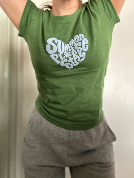 MADEMOISELLE YEYE 'Summer Please Stay' T-Shirt