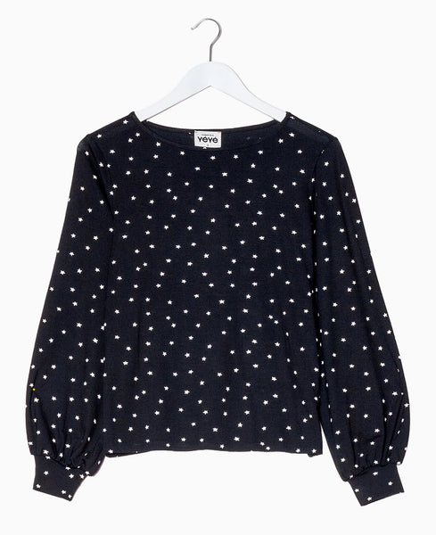 MADEMOISELLE YEYE 'Perfect Raffiné' Top Black/Stars