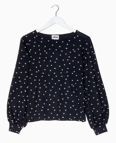 MADEMOISELLE YEYE 'Perfect Raffiné' Top Black/Stars