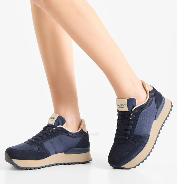 WODEN Ronja Plateau Dark Navy Multi (last pair: size 39!)