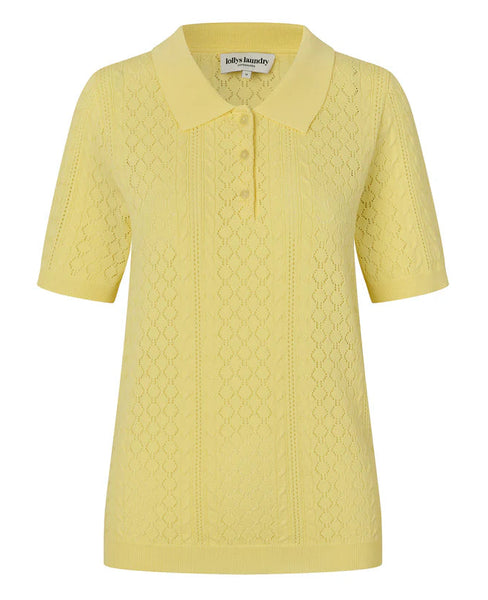 LOLLY'S LAUNDRY Alaia Polo Knit Yellow