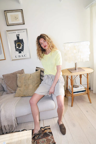 LOLLY'S LAUNDRY Alaia Polo Knit Yellow