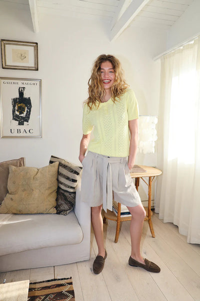 LOLLY'S LAUNDRY Alaia Polo Knit Yellow