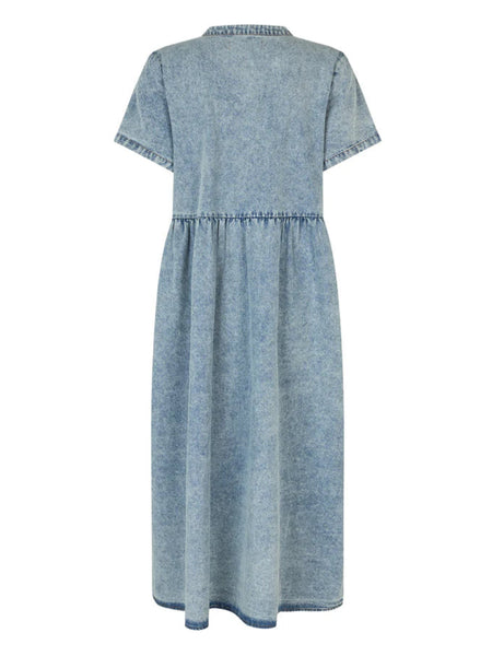 LOLLY'S LAUNDRY Aliya Maxi Dress Washed Denim