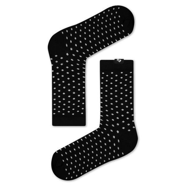 NATURAL VIBES Dotted Socks Black/White