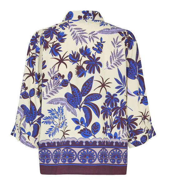 LOLLY'S LAUNDRY Bono Shirt Blue/Purple Flowers