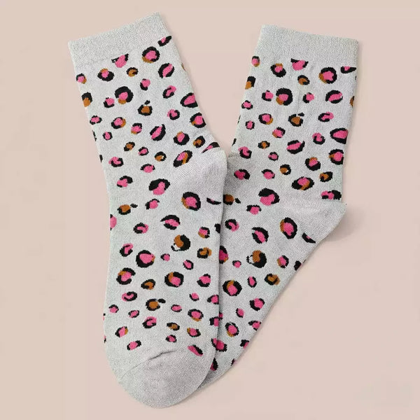 LÉOPARD Socks Light Grey