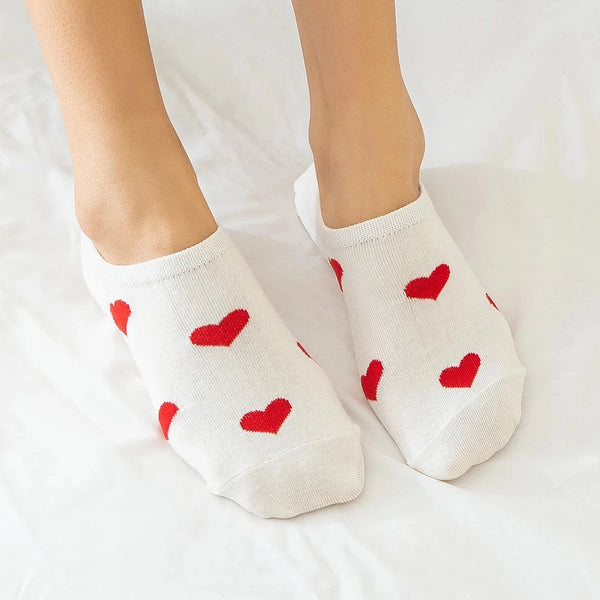 PETITS COEURS Socks White/Red