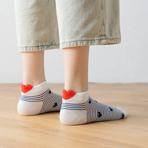 PETITS COEURS Socks White/Navy (SOLD OUT)