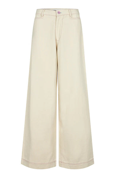 LOLLY'S LAUNDRY Florida Pants Cream/Purple (last size: M!)