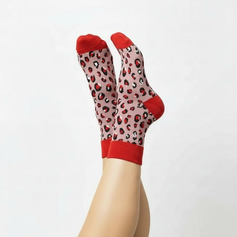 LÉOPARD Socks Rose/Red (SOLD OUT)