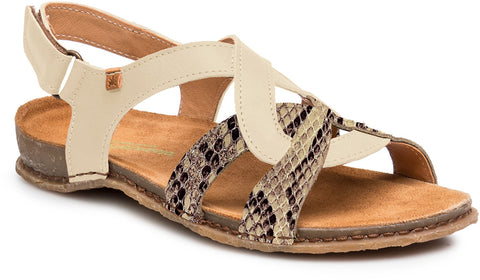 EL NATURALISTA Panglao Cross Sandal Snake Beige