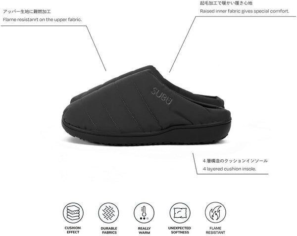 SUBU 'NANNEN' in-/outdoor slipper Black