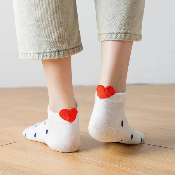 PETITS POIS Socks White/Red/Navy