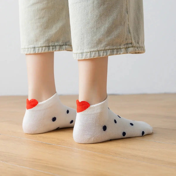 PETITS POIS Socks White/Red/Navy