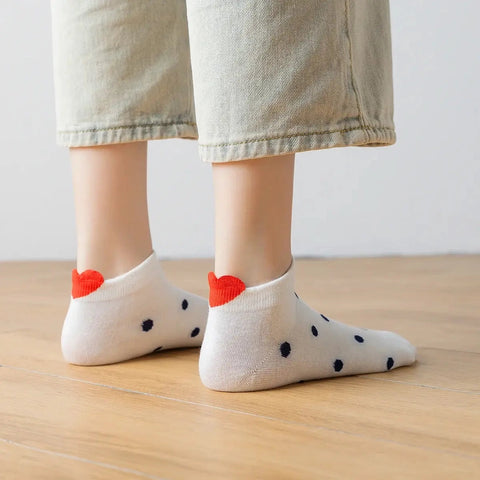 PETITS POIS Socks White/Red/Navy