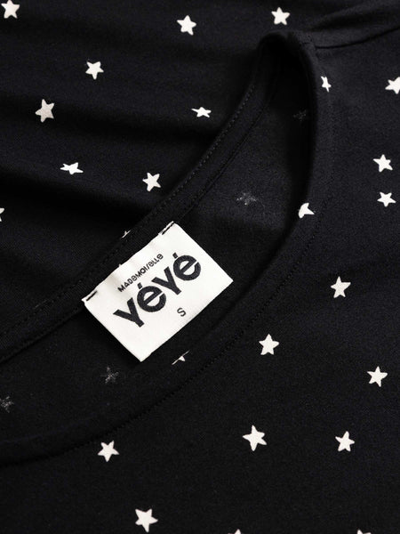MADEMOISELLE YEYE 'Perfect Raffiné' Top Black/Stars