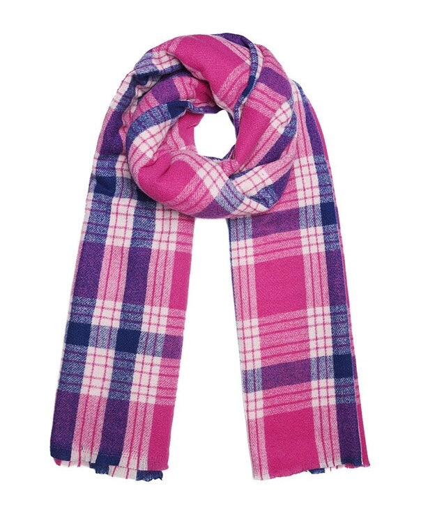 SCARF fuchsia/blue checkered