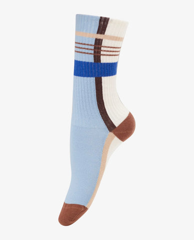 UNMADE Tenna Socks Art Print Blue/Brown/White (SOLD OUT)