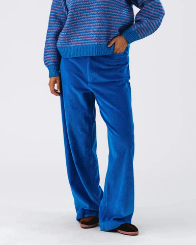 LOLLY'S LAUNDRY Florida Pants Blue Corduroy