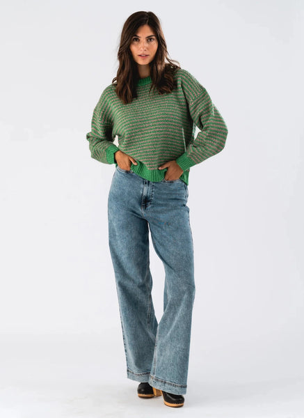 LOLLY'S LAUNDRY Terry Knit Jumper Green