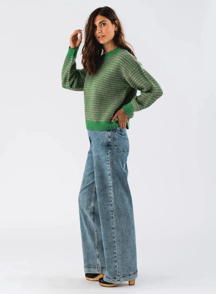 LOLLY'S LAUNDRY Terry Knit Jumper Green