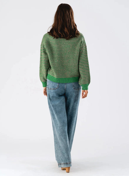 LOLLY'S LAUNDRY Terry Knit Jumper Green