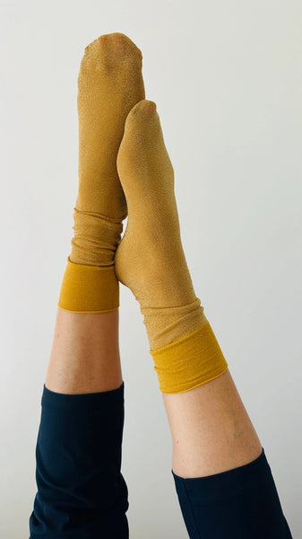 VERA Socks Glitter Mustard