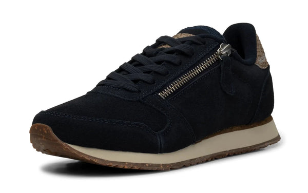 WODEN Ydun Suede Zipper Dark Navy